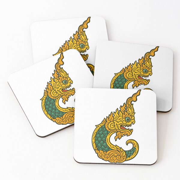 Item preview, Traditional Thai Naga Mythical Creature Art designed and sold by SoSoSeahorse.