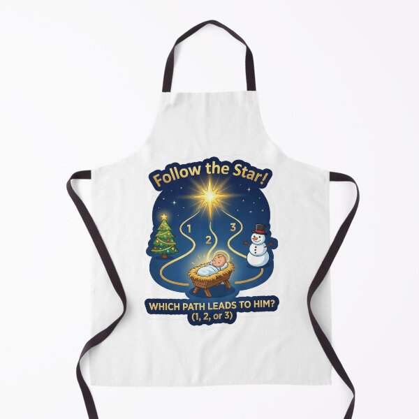 Item preview, Follow the Star! Which Path Leads to Baby Jesus – Christmas Logic Sticker Kids 4-8 designed and sold by MiracleDroplet.