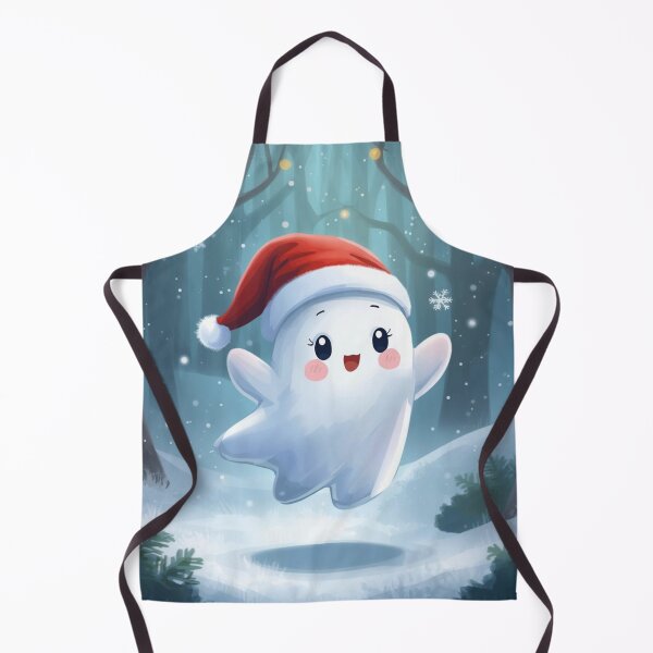 Item preview, Cute Christmas Ghost – Kawaii Winter Holiday Spirit designed and sold by Dream Magic Co.