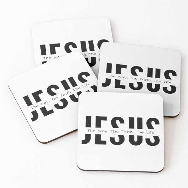 Item preview, Jesus Typography Design – The Way, The Truth, The Life – Christian Faith Statement Art designed and sold by Bright Nest Studio.