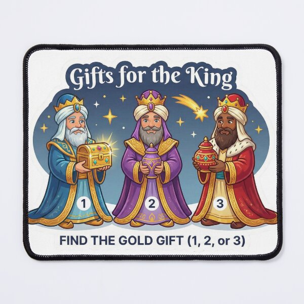 Item preview, Gifts for the King – Find the Gold Gift Three Wise Men Christmas Sticker Kids 4-8 designed and sold by MiracleDroplet.