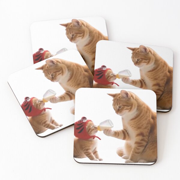 Item preview, Momma Cat Feeding Kitten designed and sold by Tik Cats.