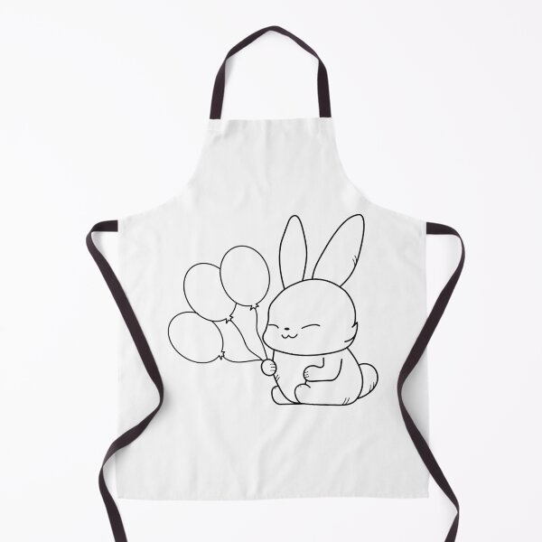 Item preview, A kawaii coloring page featuring a cute bunny and balloons. designed and sold by IrinaCuteLab.