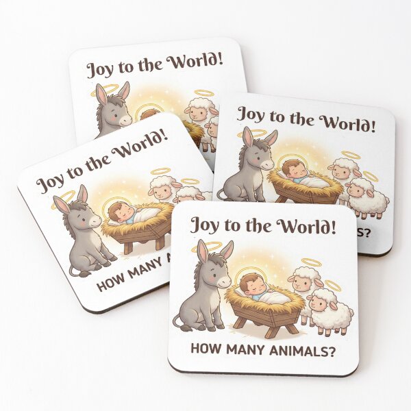 Item preview, Joy to the World! How Many Animals at the Manger – Christmas Nativity Sticker Kids 4-8 designed and sold by MiracleDroplet.