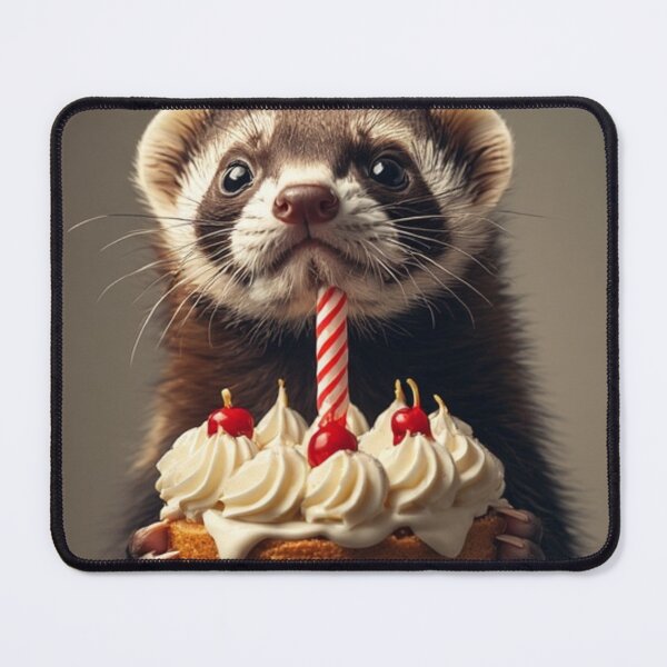 Item preview, ferret holding a cupcake designed and sold by vinniespeer.