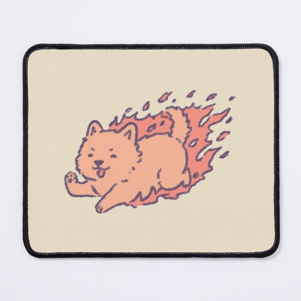 Item preview, Dog Fire Funny, fluffy pup with playful flame tail designed and sold by Magnificent Lizard.