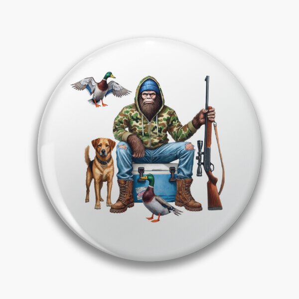 Item preview, Bigfoot Duck Hunter With Dog Rifle Outdoorsman designed and sold by TeeARTHY.