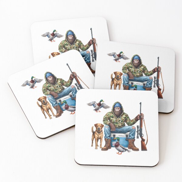 Item preview, Bigfoot Duck Hunter With Dog Rifle Outdoorsman designed and sold by TeeARTHY.