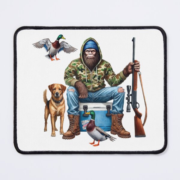 Item preview, Bigfoot Duck Hunter With Dog Rifle Outdoorsman designed and sold by TeeARTHY.