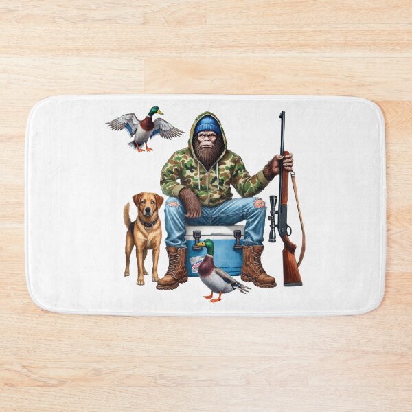 Item preview, Bigfoot Duck Hunter With Dog Rifle Outdoorsman designed and sold by TeeARTHY.