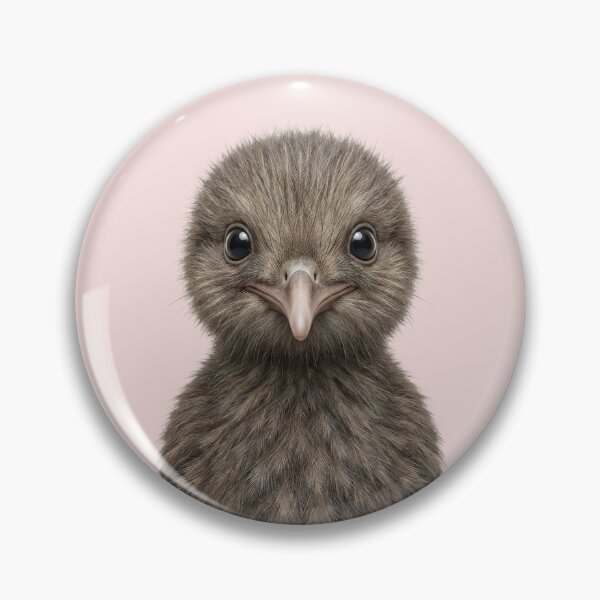 Item preview, Fluffy Kiwi Chick – Round Bird Sticker designed and sold by DAGHO.