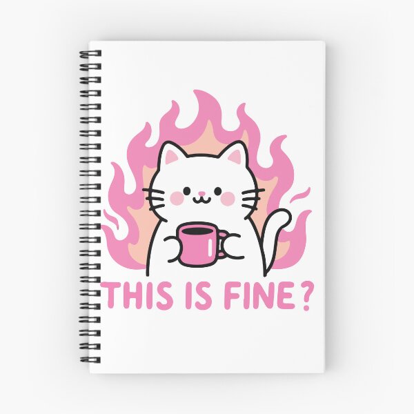 Item preview, Funny Cat This Is Fine designed and sold by DariaDoodleArt.