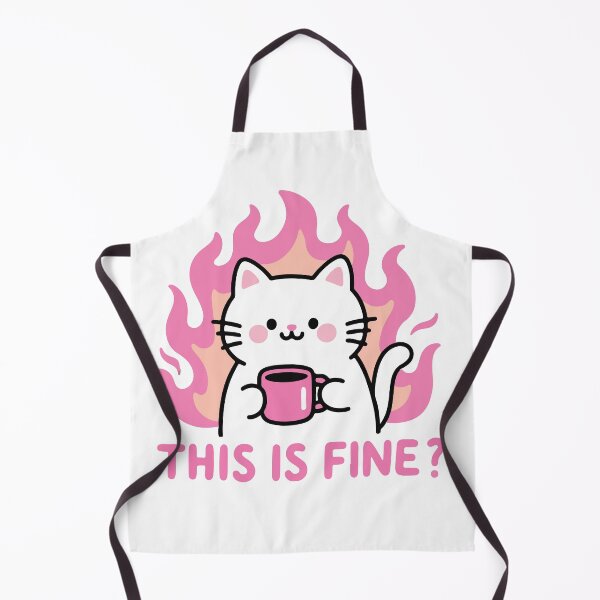 Item preview, Funny Cat This Is Fine designed and sold by DariaDoodleArt.