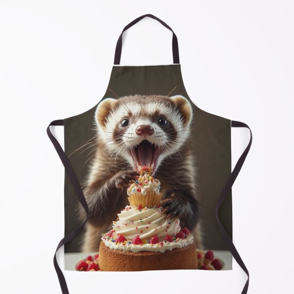 Item preview, ferret eating a cupcake designed and sold by vinniespeer.