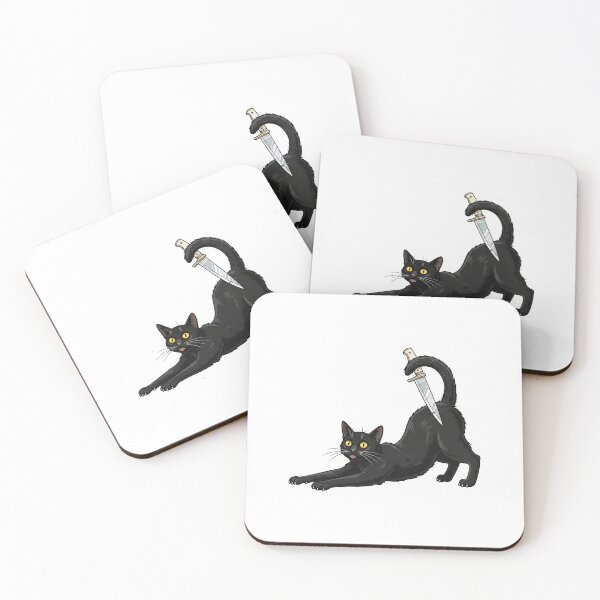 Item preview, Black Cat With Dagger Funny Assassin Feline designed and sold by TeeARTHY.