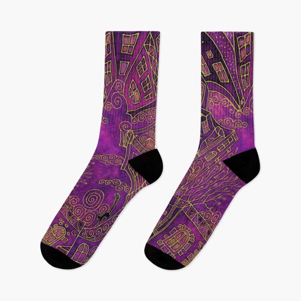 Item preview, Purple Dreams: Golden Cityscapes designed and sold by Ewa Miller.