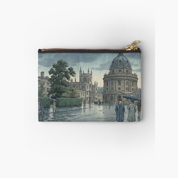 Item preview, Oxford University in Rain Japanese Woodblock Print designed and sold by Takeda-art.
