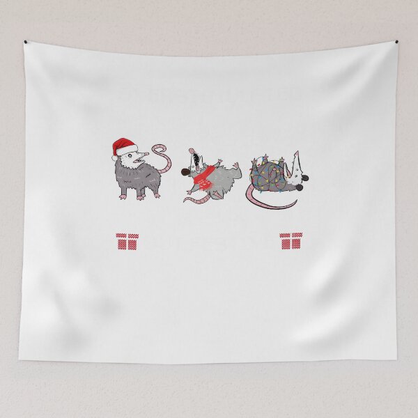 Item preview, Funny Santa Opossums Overstimulated But Festive Xmas designed and sold by MabelWells.