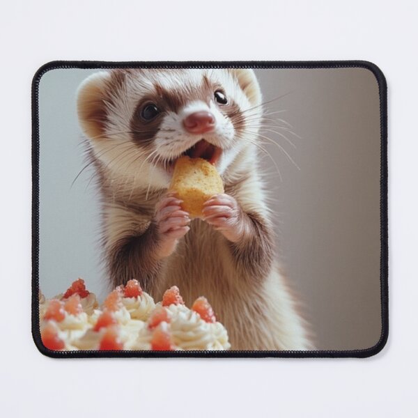 Item preview, ferret eating cake designed and sold by vinniespeer.