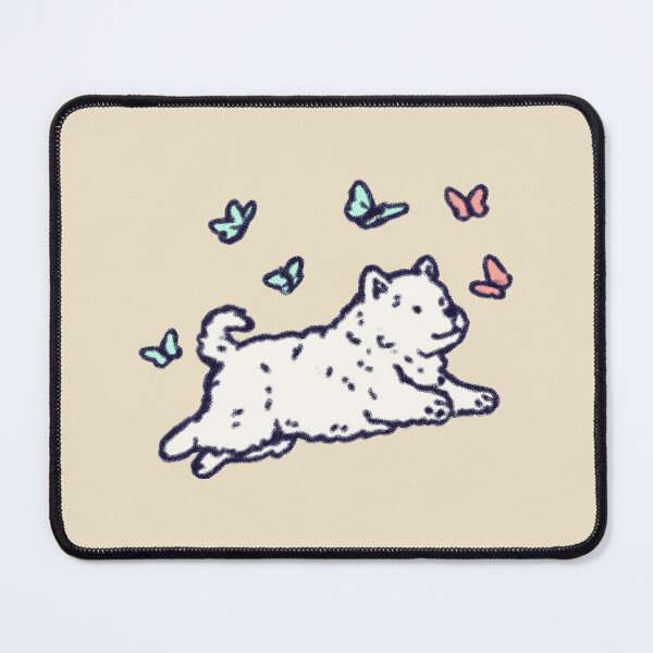 Item preview, Dog Chasing Butterflies, playful pastel line illustration designed and sold by Magnificent Lizard.