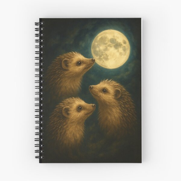 Item preview, THREE HEDGEHOG MOON designed and sold by NomadicNatureCo.