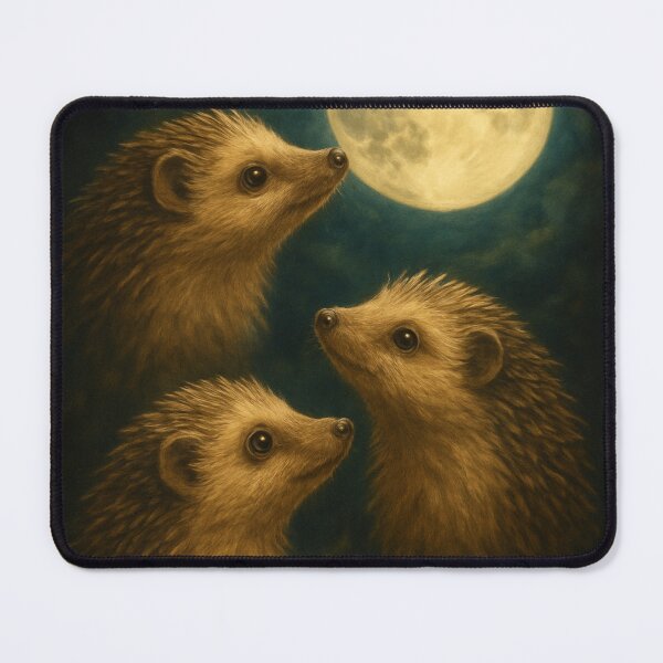 Item preview, THREE HEDGEHOG MOON designed and sold by NomadicNatureCo.