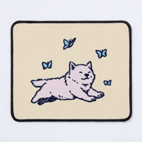 Item preview, Dog Chasing Butterflies, pastel textured sketch designed and sold by Magnificent Lizard.