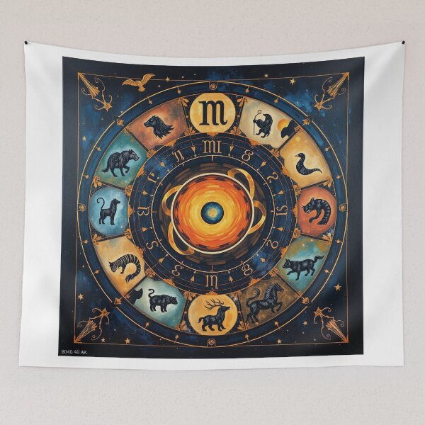 Item preview, Circular zodiac chart designed and sold by LCPcreations.