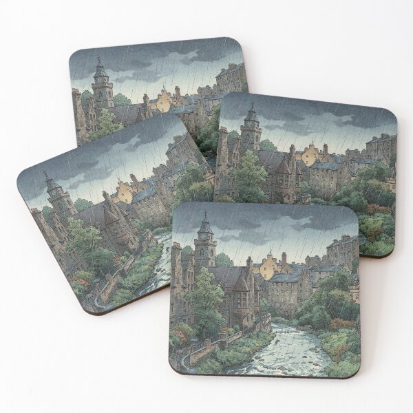Item preview, Rainy Day at Dean Village Japanese Woodblock Print designed and sold by Takeda-art.