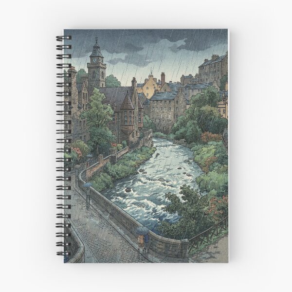 Item preview, Rainy Day at Dean Village Japanese Woodblock Print designed and sold by Takeda-art.
