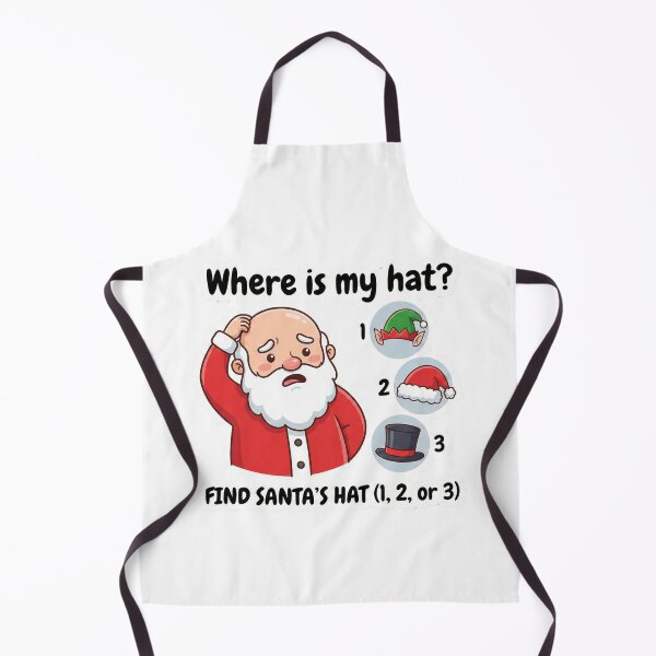 Item preview, Where is my Hat? – Find Santa’s Hat Christmas Puzzle Sticker for Kids 4-8 designed and sold by MiracleDroplet.