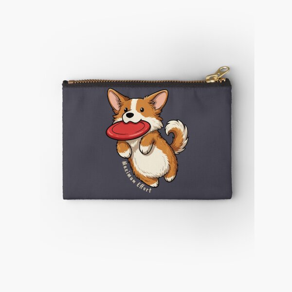 Item preview, Maximum Effort - Funny Corgi Frisbee Jump designed and sold by Tiny-roar-studio.