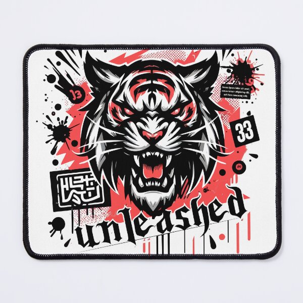 Item preview, unleashed Tiger Grunge Art - Lucky Number 13 & 33 Red Splatter designed and sold by Design-Pro-21.