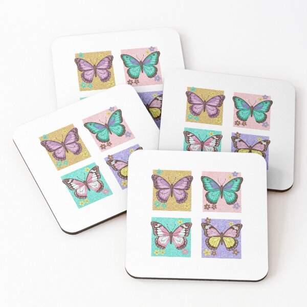 Item preview, Four Pastel Butterflies Nature Insect Set designed and sold by TeeARTHY.