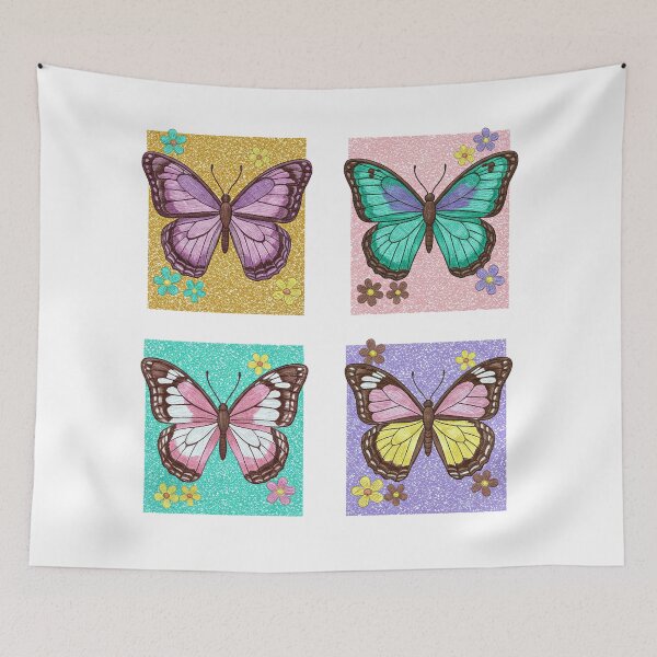 Item preview, Four Pastel Butterflies Nature Insect Set designed and sold by TeeARTHY.