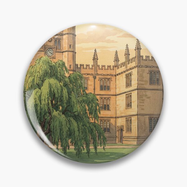 Item preview, Courtyard at Oxford University Japanese Woodblock Print designed and sold by Takeda-art.