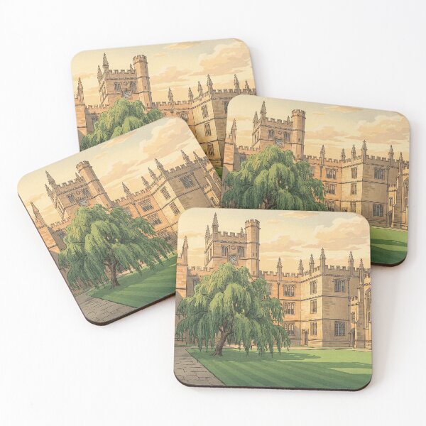 Item preview, Courtyard at Oxford University Japanese Woodblock Print designed and sold by Takeda-art.