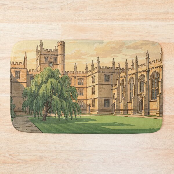 Item preview, Courtyard at Oxford University Japanese Woodblock Print designed and sold by Takeda-art.