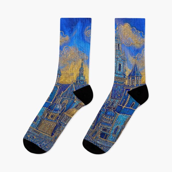 Item preview, Sapphire Dreams: Golden Cityscapes designed and sold by Ewa Miller.
