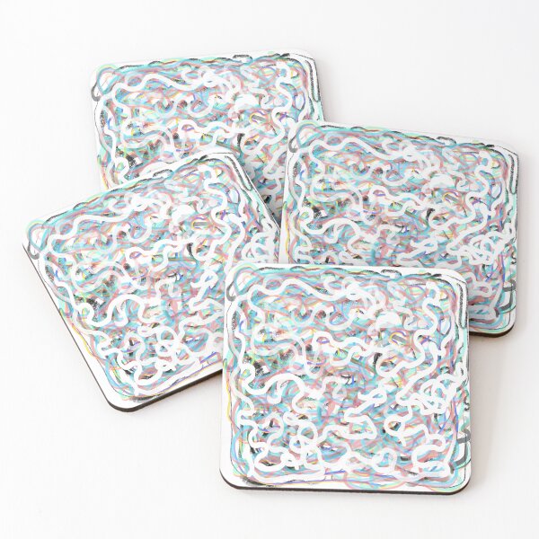 Item preview, colorful squiggly lines pattern designed and sold by Kissofkris.