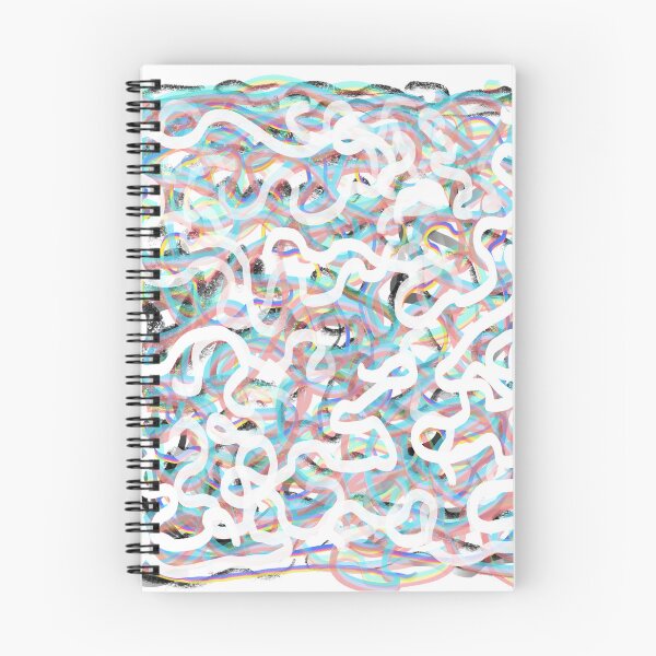 Item preview, colorful squiggly lines pattern designed and sold by Kissofkris.