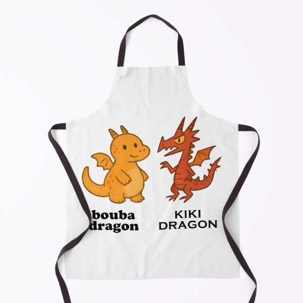 Item preview, Bouba Dragon & Kiki Dragon – Cute Fantasy Dragons, Sound Symbolism, Linguistics & Cognitive Science Nerd Humor, Contrast Pair Bouba Kiki Effect designed and sold by Nerd Romance Café.