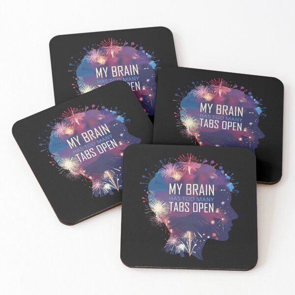 Item preview, ​My Brain Has Too Many Tabs Open T-Shirt | Funny WFH ADHD Gift designed and sold by SylwiaPrint.