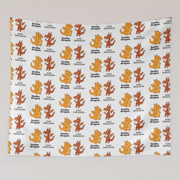Item preview, Bouba Dragon & Kiki Dragon – Cute Fantasy Dragons, Sound Symbolism, Linguistics & Cognitive Science Nerd Humor, Contrast Pair Bouba Kiki Effect designed and sold by Nerd Romance Café.