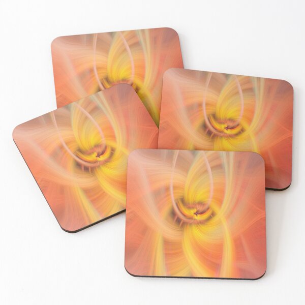 Artikelvorschau, Zentraler orange-gelber Wirbel - Digitale abstrakte Kunst. entworfen und verkauft von HazyApplePhoto.
