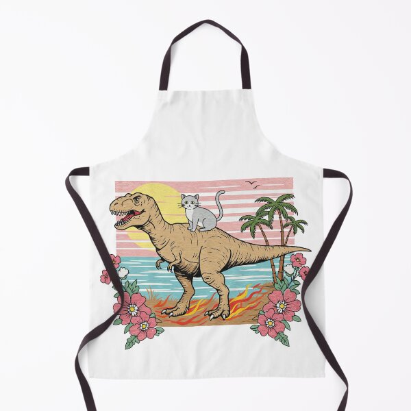 Item preview, T-Rex Tropical cat Adventure Retro Sunset Beach designed and sold by TeeARTHY.
