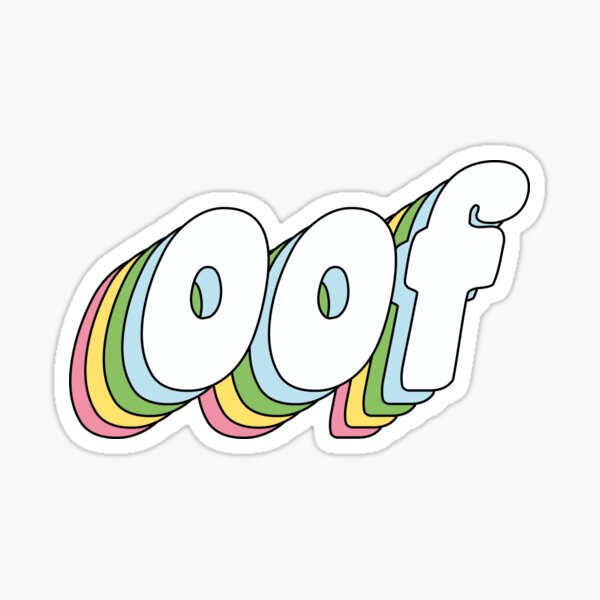 Oof Meme Stickers Redbubble - thicc roblox meme sticker by lia kolor redbubble