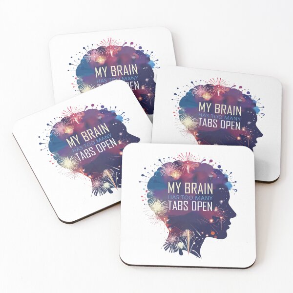 Item preview, ​My Brain Has Too Many Tabs Open T-Shirt | Funny WFH ADHD Gift designed and sold by SylwiaPrint.