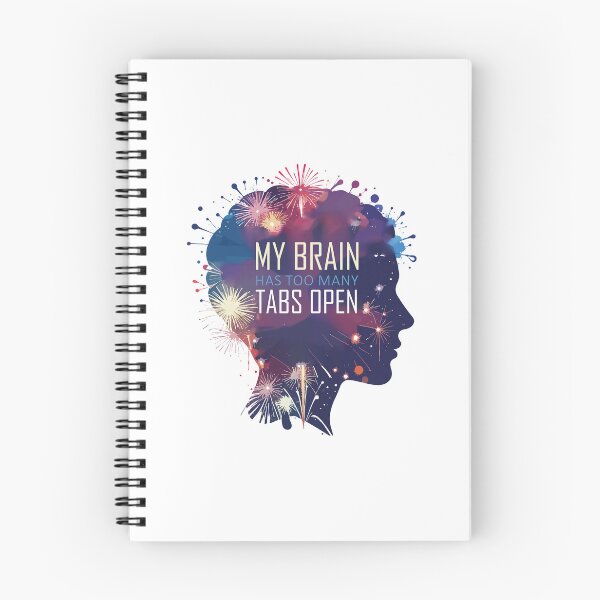 Item preview, ​My Brain Has Too Many Tabs Open T-Shirt | Funny WFH ADHD Gift designed and sold by SylwiaPrint.