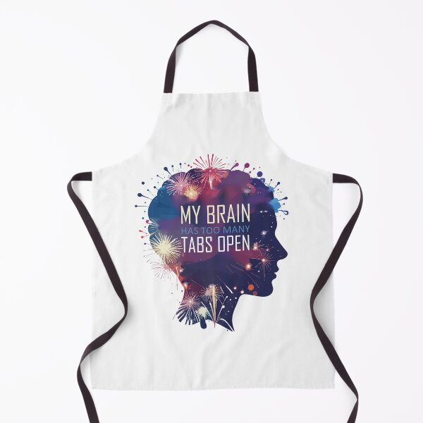 Item preview, My Brain Has Too Many Tabs Open T-Shirt | Funny WFH ADHD Gift designed and sold by SylwiaPrint.